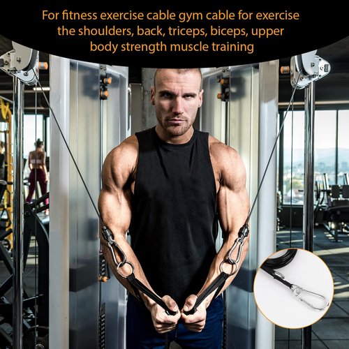 Dsyboko Fitness Pulley Cable for Total Gym Cable Replacement Compatible with Total Gym Models 1000, 1500, 2000, 3000 Exercise Cable Steel Wire Rope attachments (2-Pack)