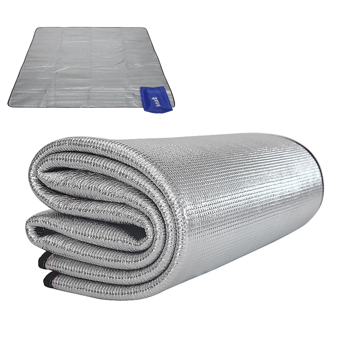 喜马拉雅 Himalaya Foam Foil Blanket Lightweight Camping Mat Outdoor Roll-up Portable Waterproof Sleeping Mat for Hiking Backpacking Double-Sided Aluminum Camping Accessories(78"x59")
