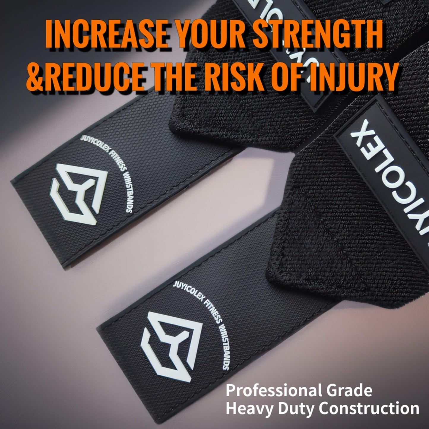 JUYICOLEX Weightlifting Wrist Wraps Professional Quality Wrist Support with Heavy Duty Thumb Loop - Best Wrap for Powerlifting, Strength Training, Bodybuilding