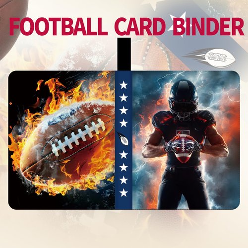 Dosanlues Football Card Binder 1080 Pockets, Ultimate Trading Card Ablums with 60 Page Removable Sleeves to Organize and Protect Your Sports Cards Like a Pro