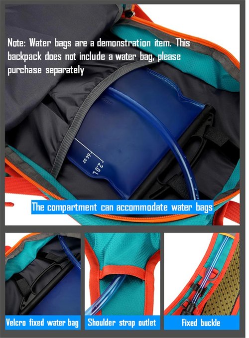AUUEYY Lightweight Cycling Hydration Backpack,Large Capacity Pack for Travel,Hiking,Climbing,Skiing,Running Daypack for Men Women (Green)