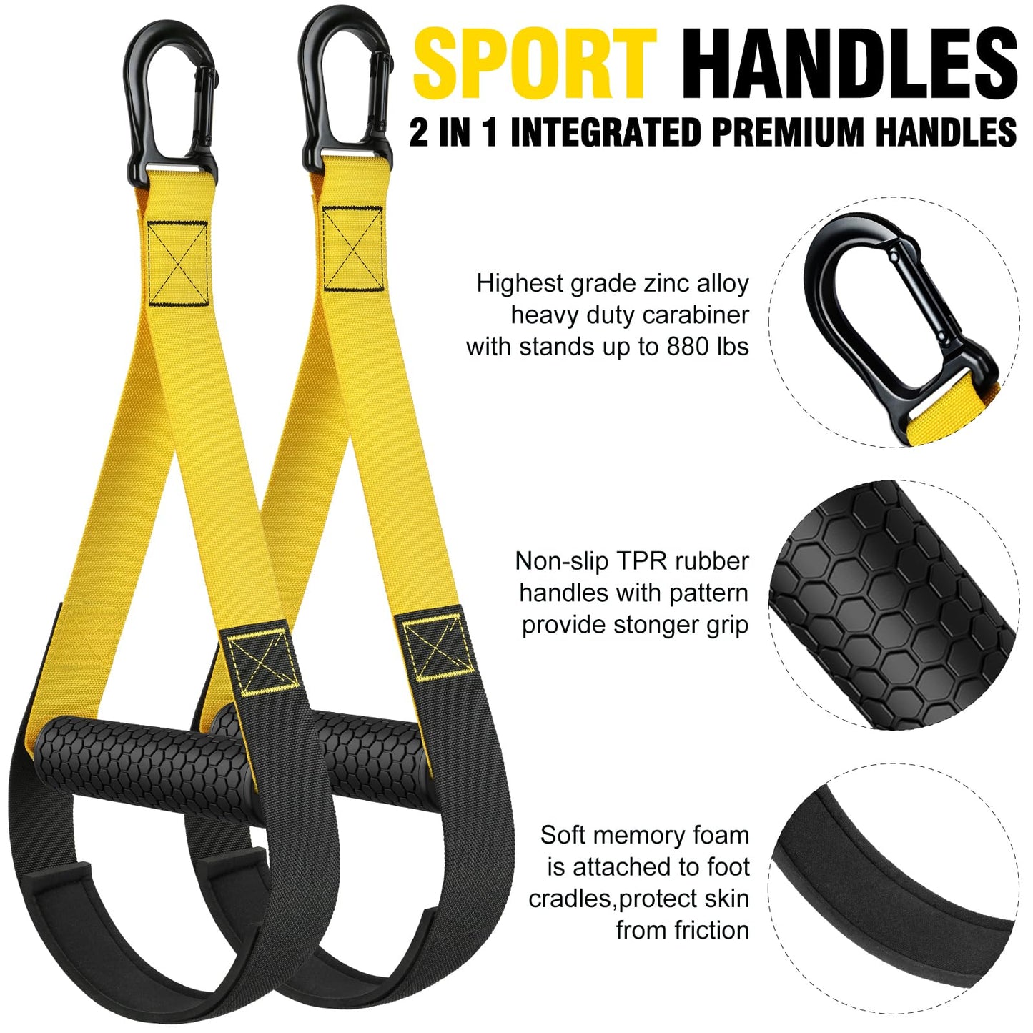 Home Resistance Training Kit - Bodyweight Resistance Bands with Handles, Door Anchor, Fitness Straps for Full-Body Workout, Heavy Duty Exercise Bands for Home Gym