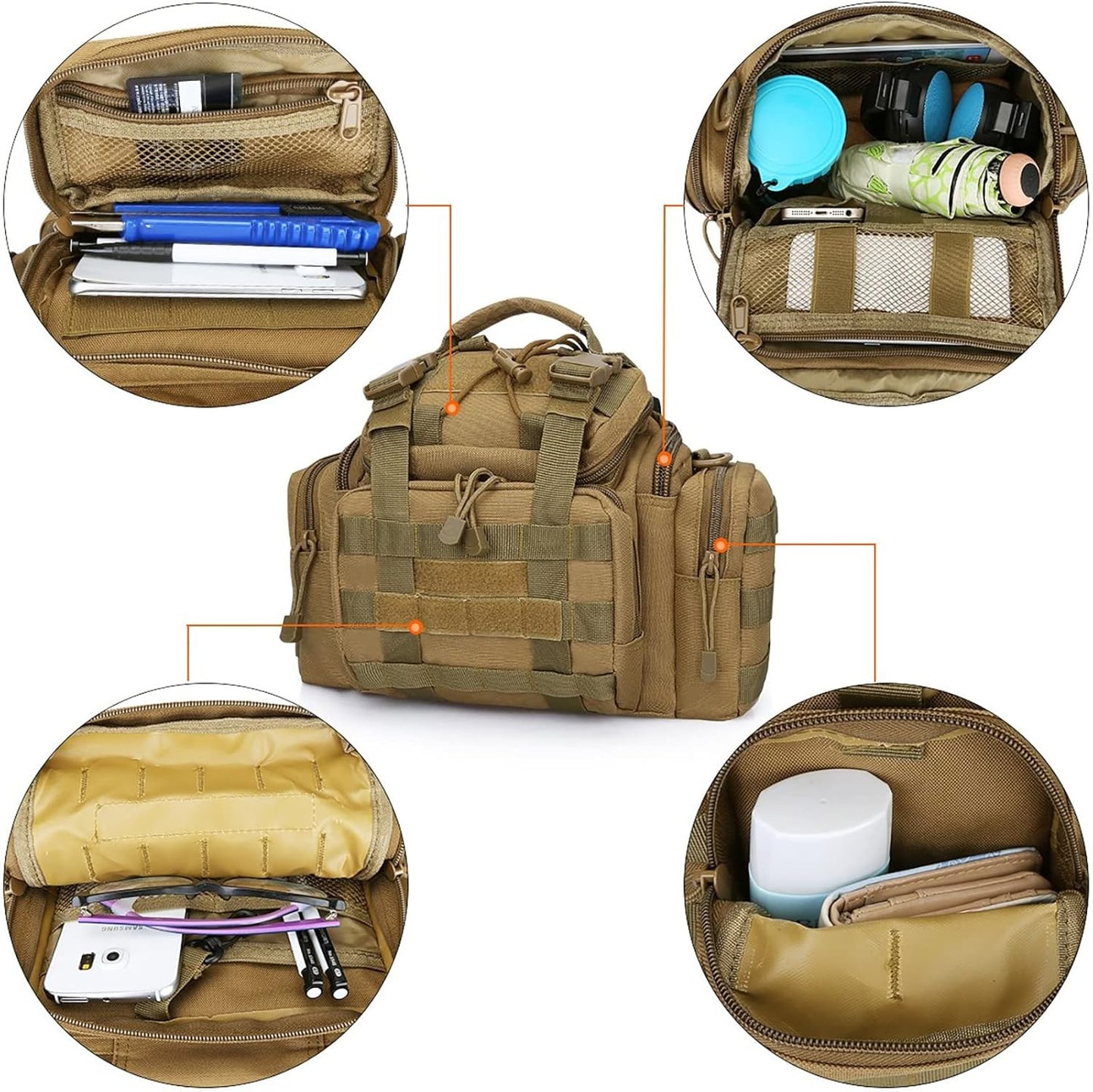 G4Free Sport Outdoor Waist Pack Tactical Sling Bag Hiking Fanny Pack Fishing Tackles