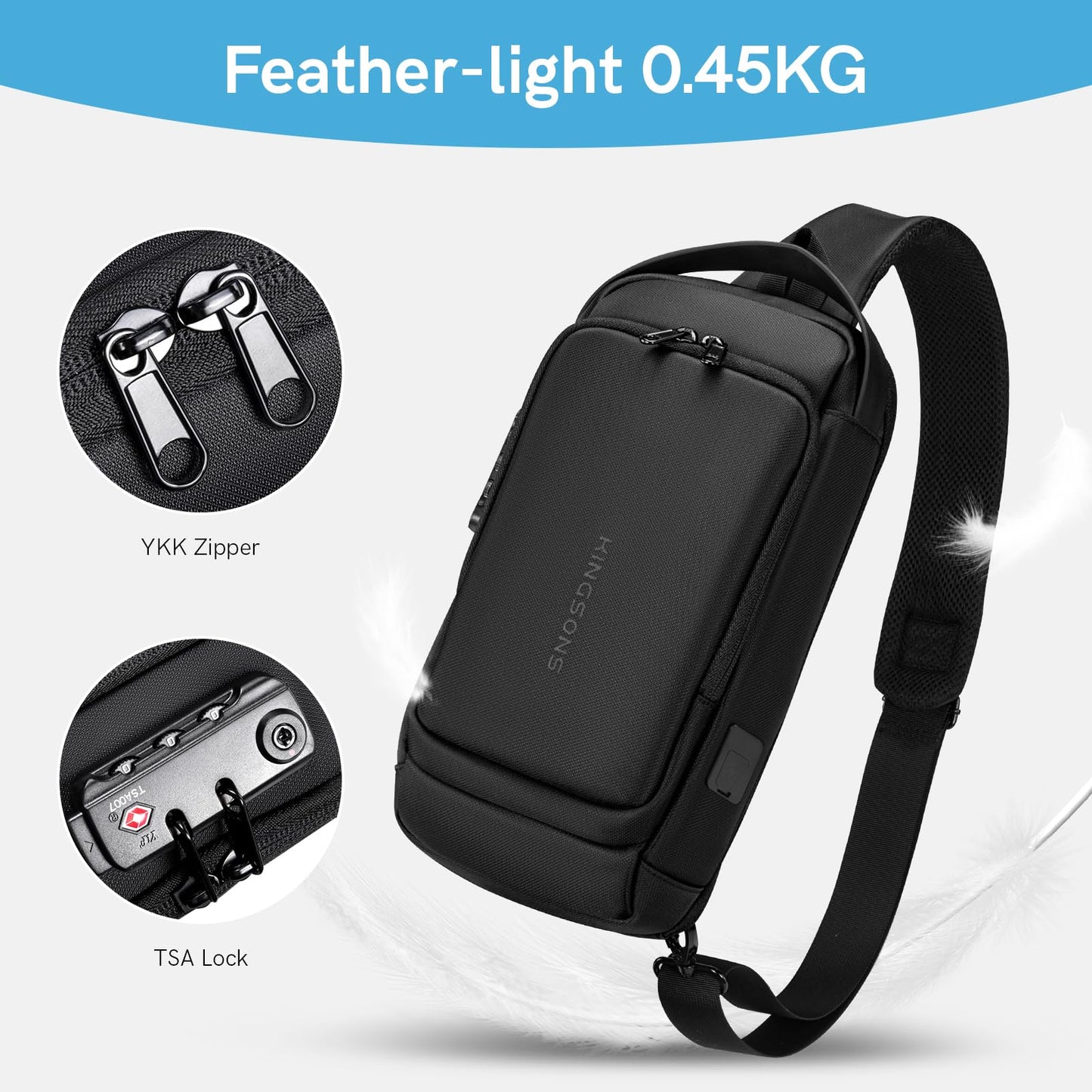 Kingsons Crossbody Bag for Men & Women Small Crossbody Casual Travel Tiny Sport Hiking Cycling Day Bag