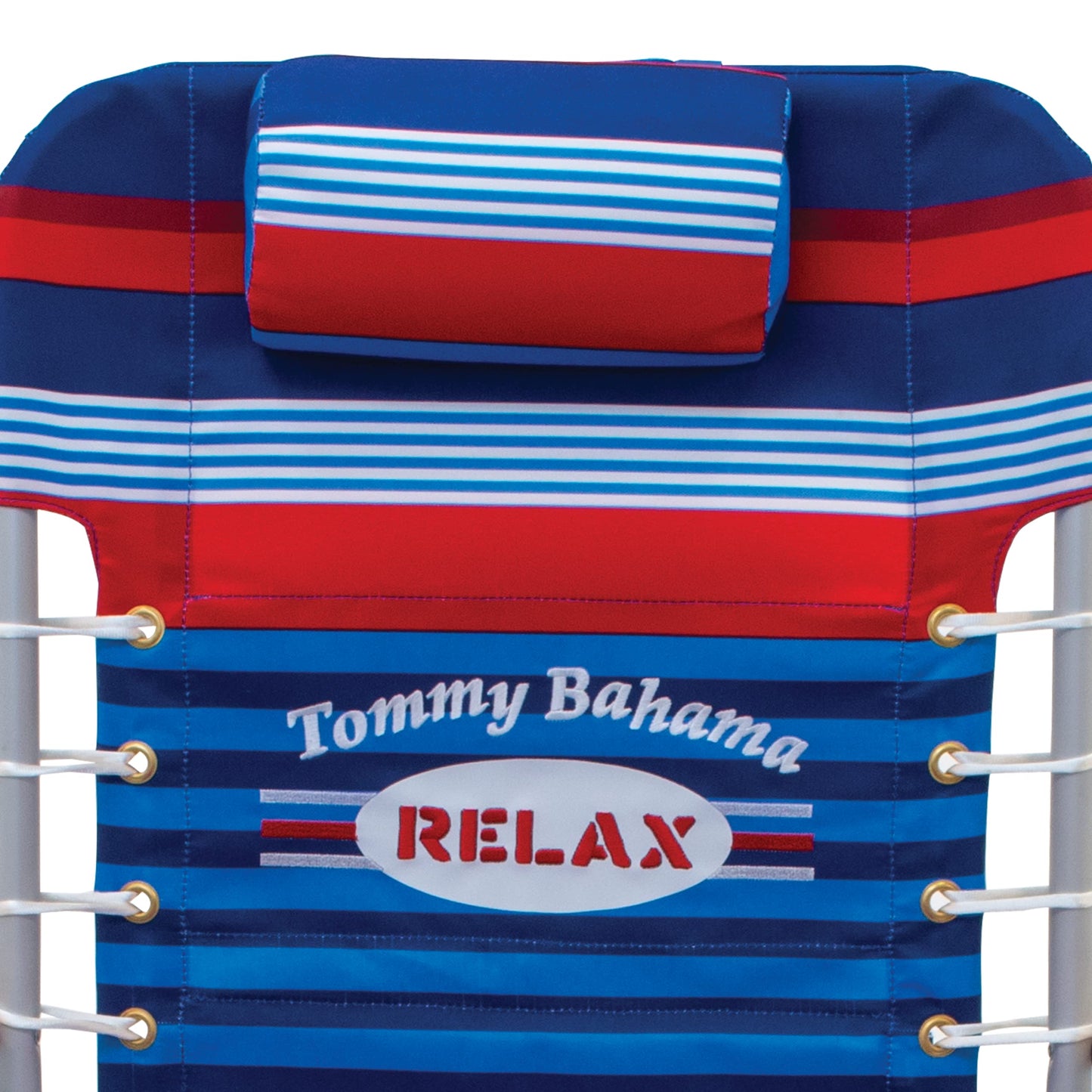 Tommy Bahama Hi-Boy 17" Seat Height 4-Position Lace-Up Suspension Folding Beach Backpack Chair, 2-Pack, Stripe