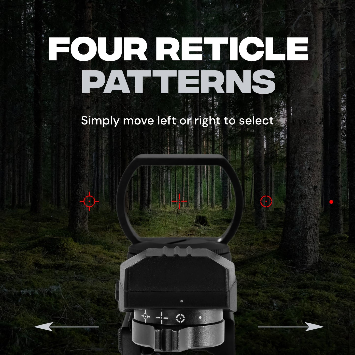 BALLISTA 1x23x34mm Tactical Reflex Green Red Dot Sight Optic with 20mm Rail Mount for Hunting Shooting, Battery Included