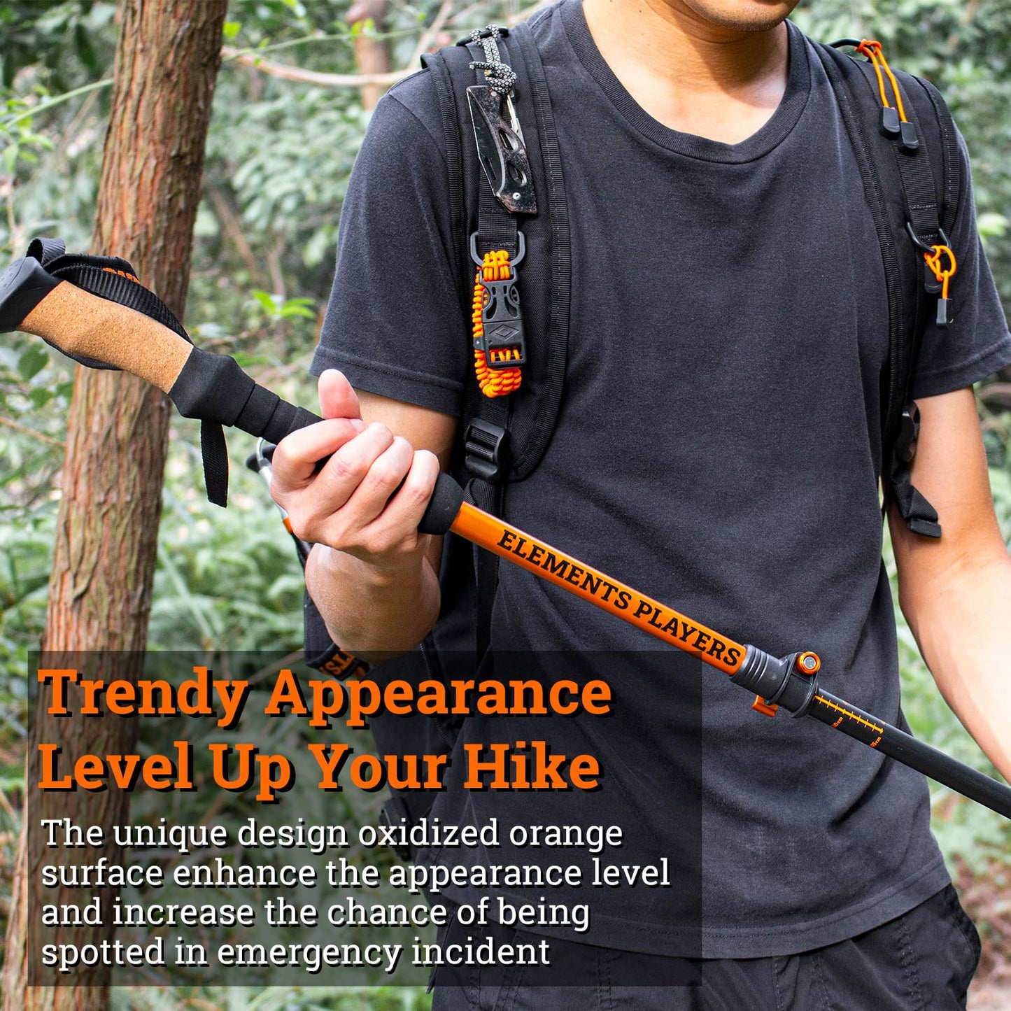 2PCS Aerospace 7075 Aluminum Collapsible Trekking Poles Shock-Absorbing & Adjustable 3-Section Hiking Sticks with Crok & EVA Grips Lightweight & Fast Flick Lock for All Terrains Hiking & Walking