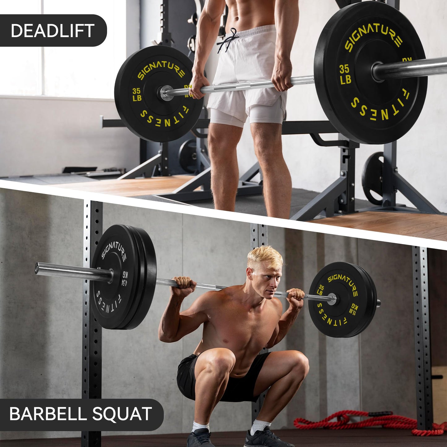 Fitvids 2" Olympic Bumper Plate Weight Plates with Steel Hub, 120-Pound Set, 2x 10LB, 2x 15LB, 2x 35LB