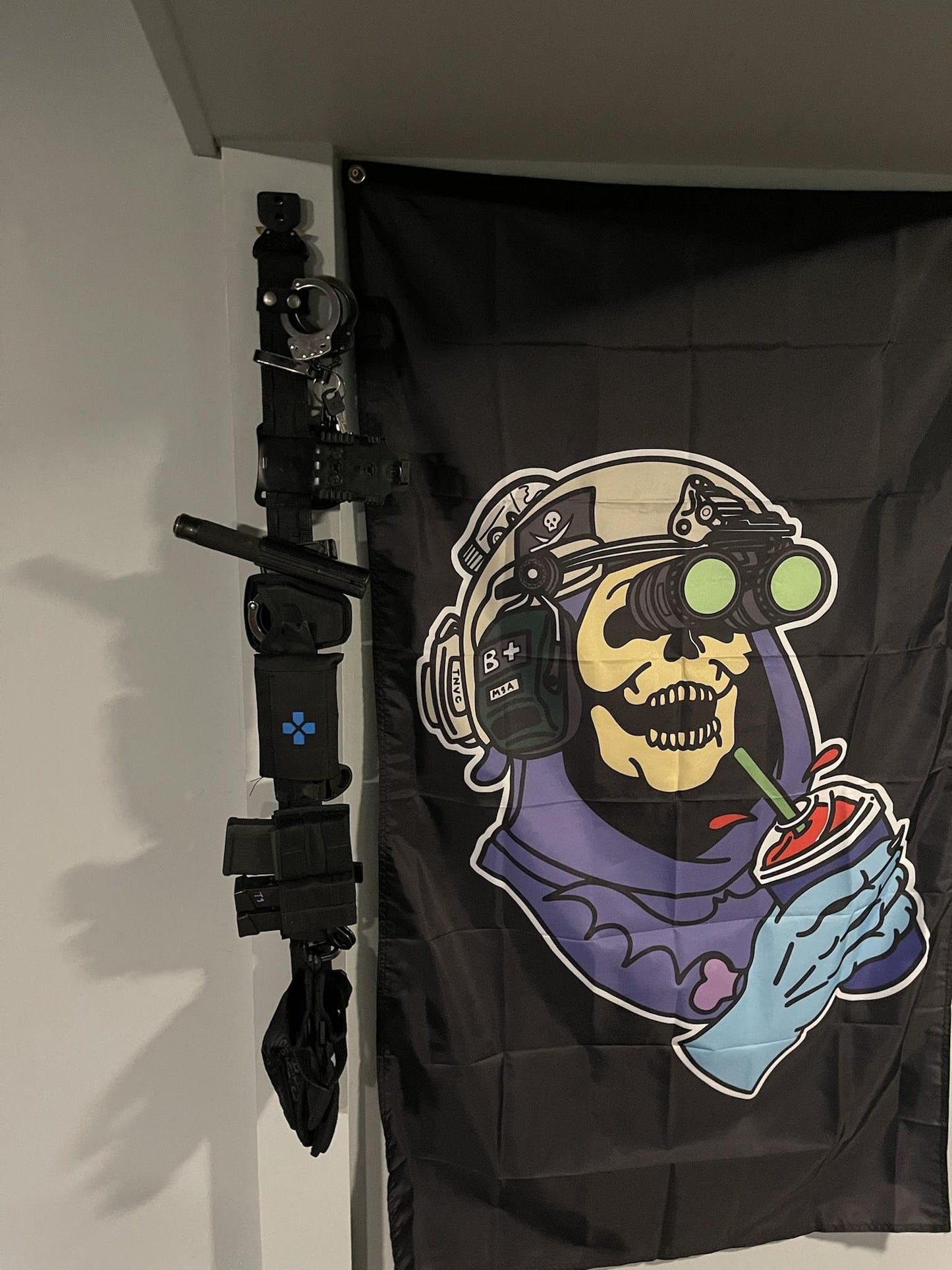 Hammy3DPrints Cobra Buckle Belt Wall Mount Gear Holder Storage Rack Tactical D Ring (Normal, Black)