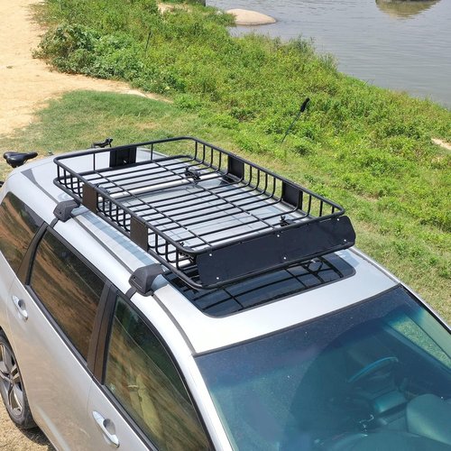 Leader Accessories Roof Rack Cargo Basket with 150LB Capacity Car Top Luggage Carrier 64"x 39"x 4" Fit for SUV Truck Cars