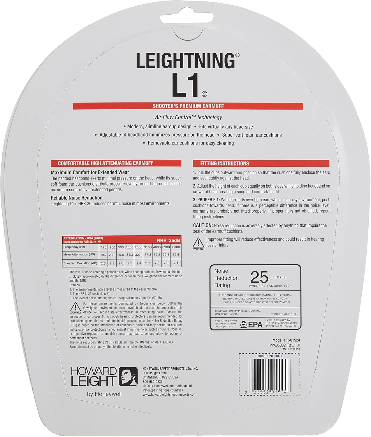 Howard Leight by Honeywell Leightning L3 Shooting Earmuff (R-03318)