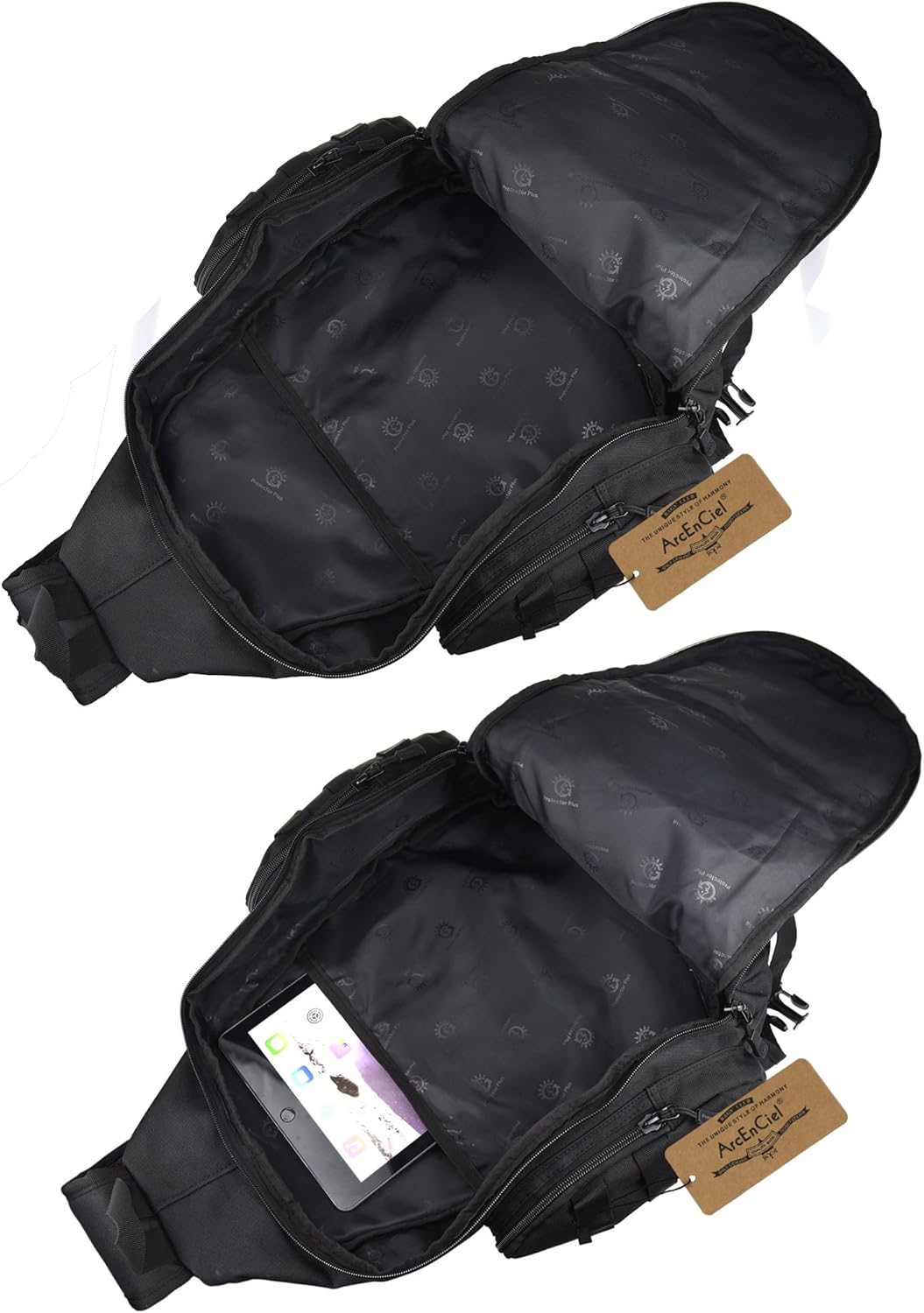 ArcEnCiel Tactical Sling Pack Military Molle Chest Crossbody Shoulder Bags with Patch