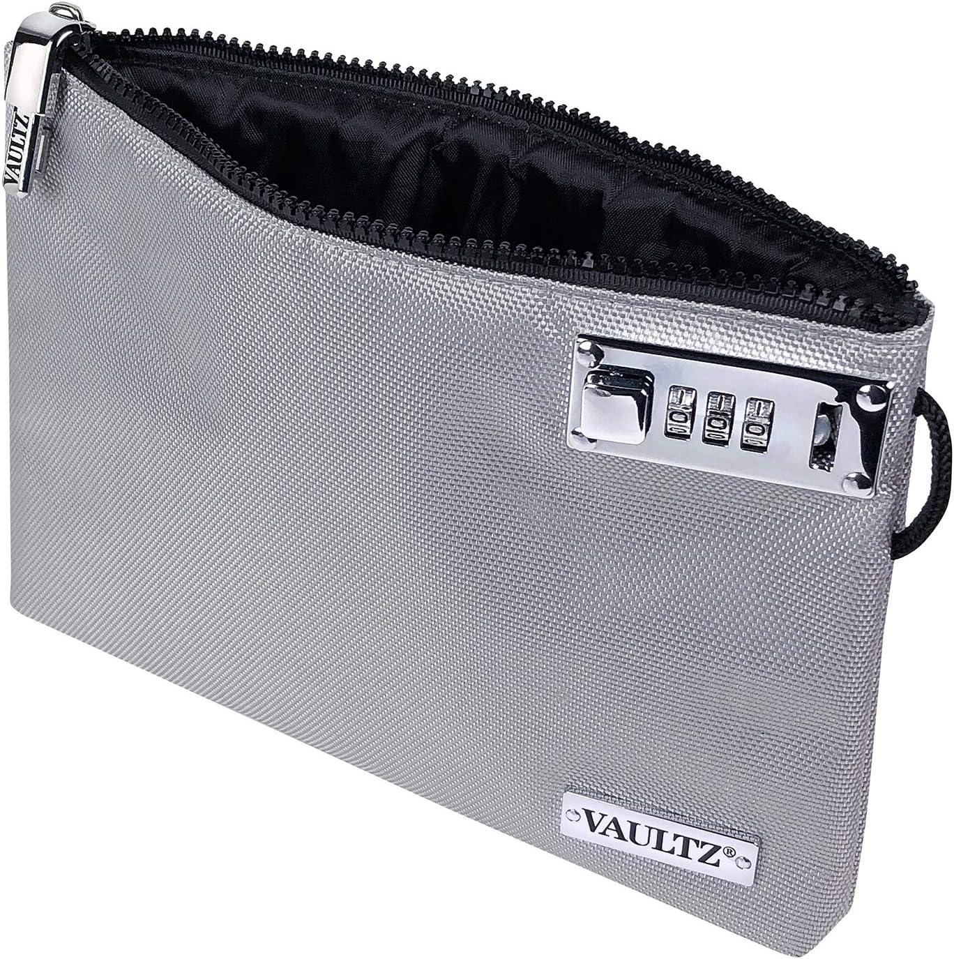 Vaultz Money Bag with Lock - 5 x 7 Inch, Men & Women's Locking Accessories Pouch for Cash, Bank Deposits, Wallet, Medicine, Phone and Credit Cards - BERRY