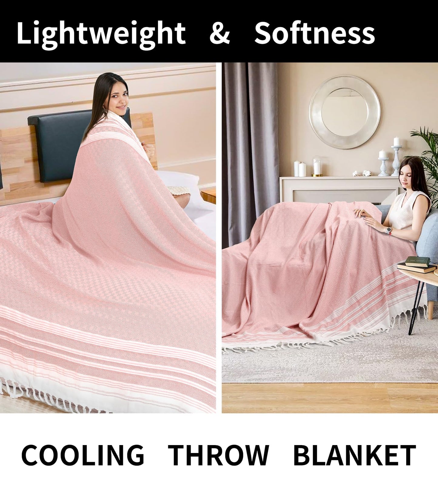 2 Pack Ginat Turkish Beach Towels Boho Beach Throw Blankets Large Camping Blankets Anti Resistant Sand Free Quick Dry Lightweight Travel Essentials XL Big Huge Glamping Tent Gear Must Haves