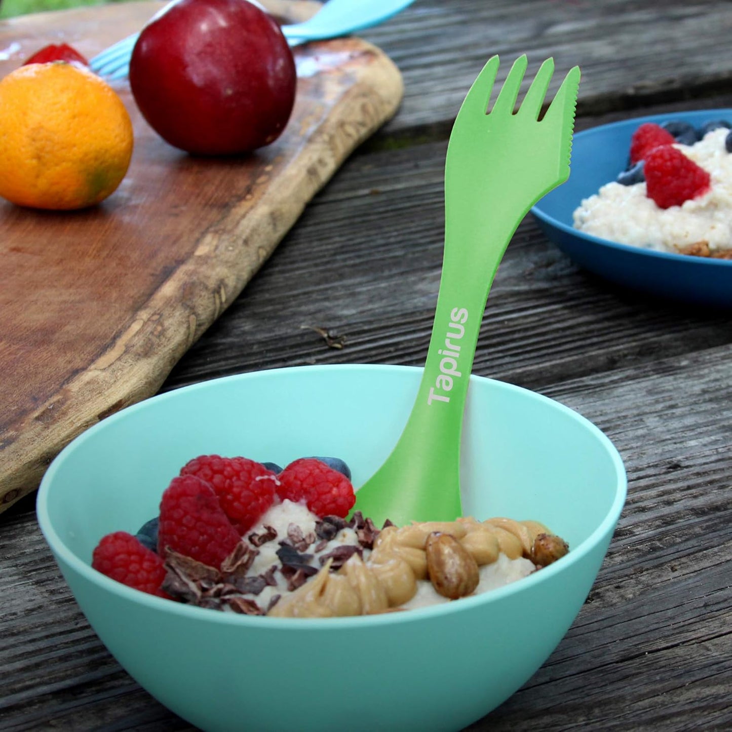 Tapirus 4-Piece Spork Set - 7-Inch Durable BPA-Free Utensils for Camping & Outdoor Use