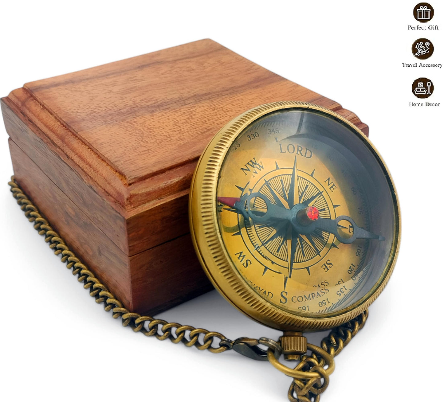 KHUMYAYAD - Antique Brass Compass Navigation Tools, Baptism Gifts for Boys, Confirmation Gifts, First Holy Communion Gifts for Boys, First Reconciliation Gifts, Religious Gifts for Men