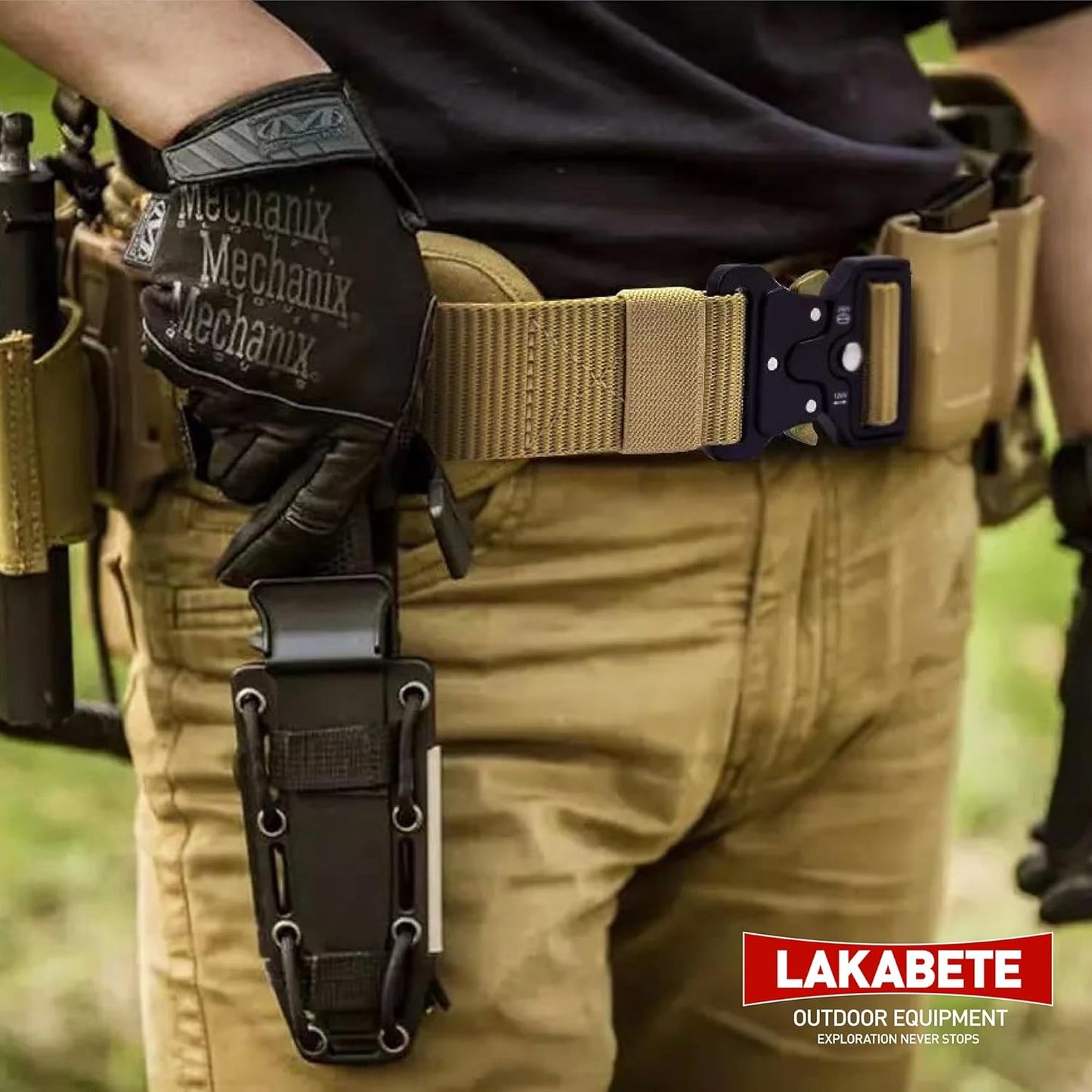 Tactical Molle Battle Belt | Outdoor Hunting Belt with Pouches | Durable Design