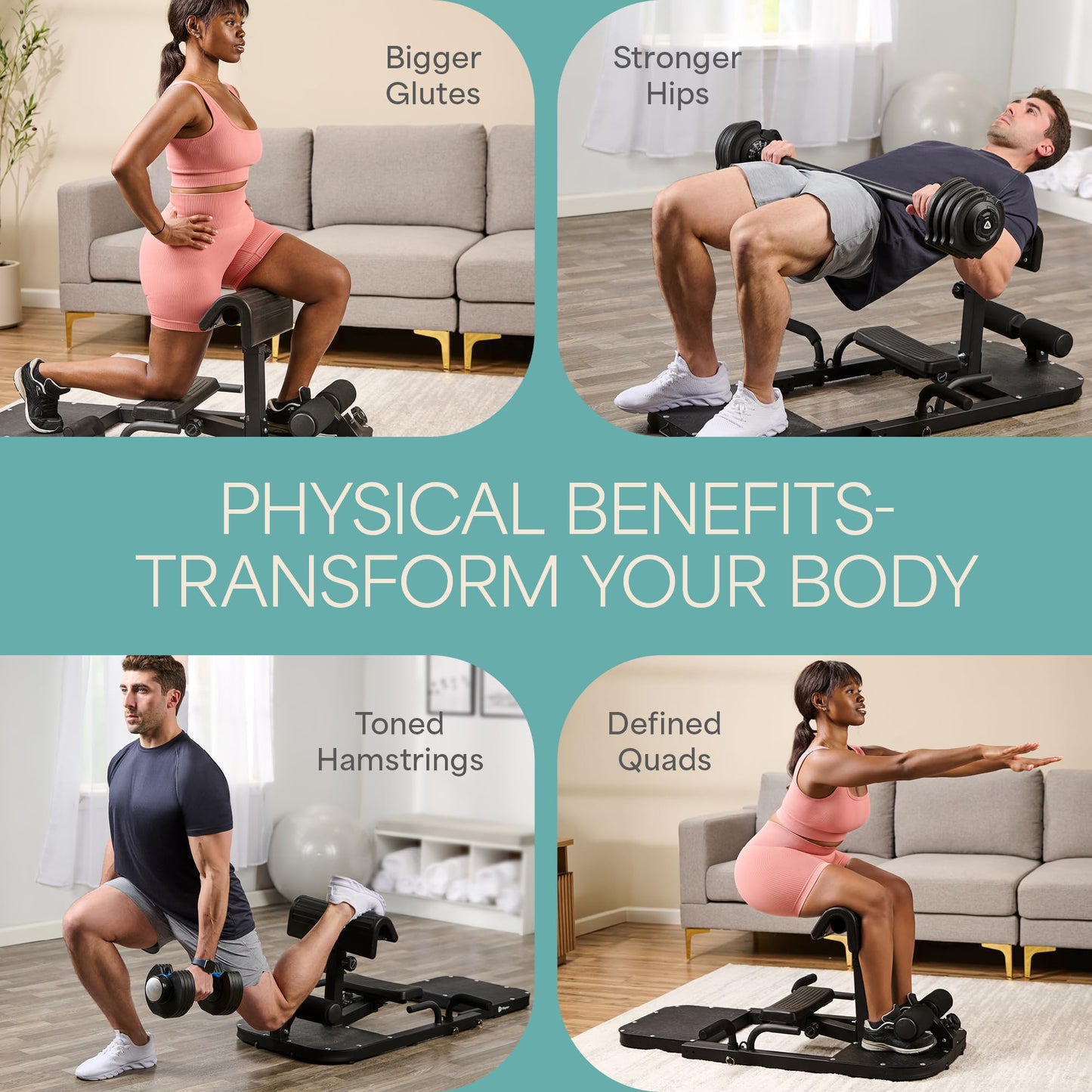 Lifepro Hip Thrust Machine – Adjustable Glute Workout Equipment for Home – Hip Thrust Bench & Glute Machine – Foldable Booty Builder, Sissy Squat Machine, Thrust Glute Bench, Home Gym Glute Workout