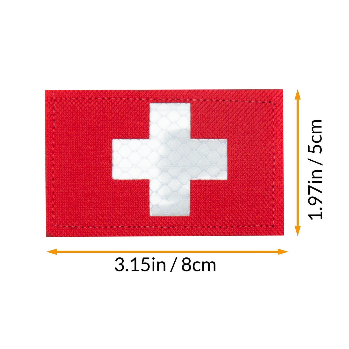 2Pcs IR Reflective Medic Patches Tactical Military Patches, Infrared IR EMS EMT MED Medical Red Cross Morale Hook and Loop Badge First Aid Patches