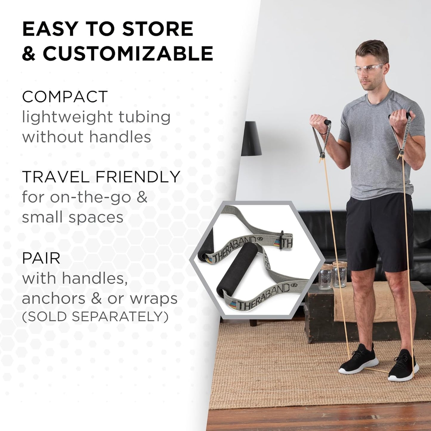 THERABAND Latex Resistance Tubing, Green, Heavy, Level 3, 25 ft Roll, Professional Grade for Upper and Lower Body Workouts, Cut-to-Length, Color-Coded Resistance Levels