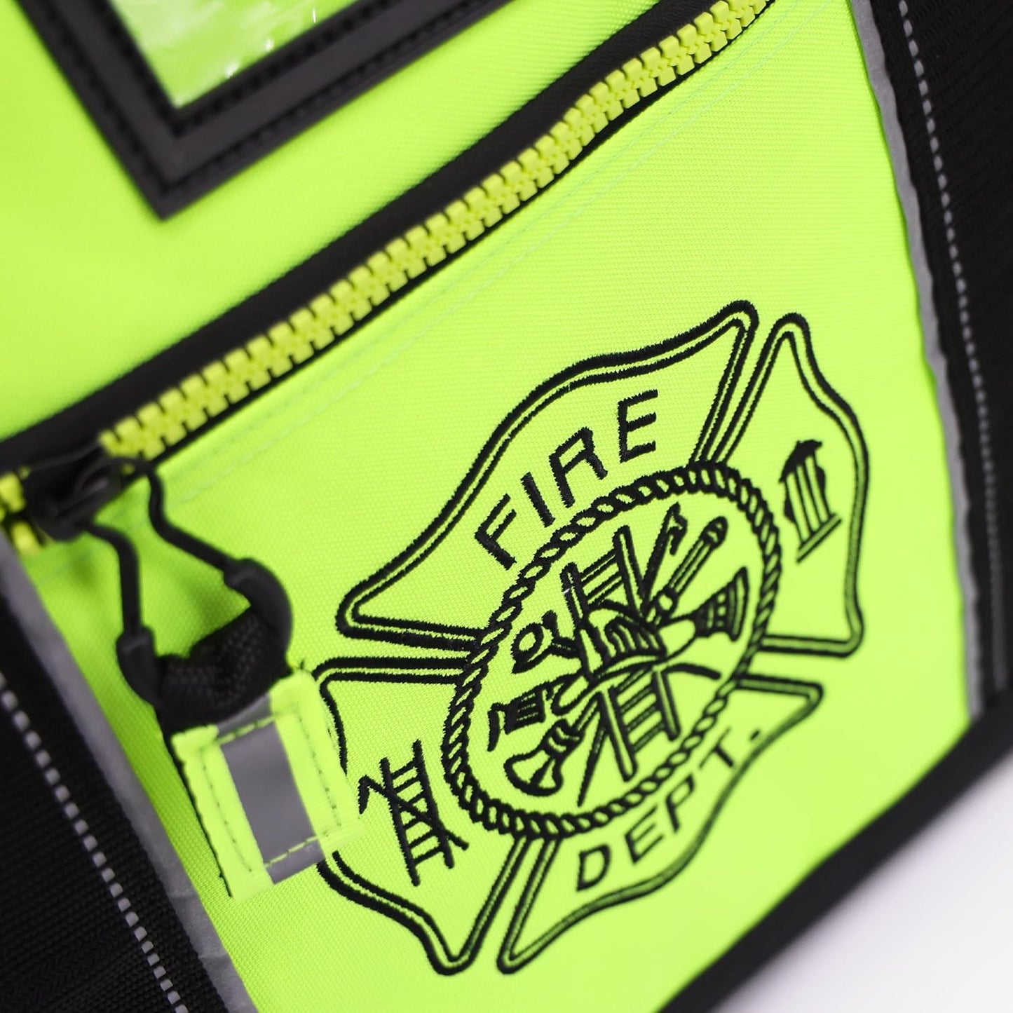 Lightning X Products Newly Redesigned Firefighter Fireman Quad-Vent Turnout Gear Bag with Helmet Compartment, Mesh Vents & Maltese Cross for First Responder (Red)