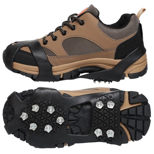 Ice Cleats Snow Traction Cleats Crampons for Shoes and Boots Non-Slip Overshoe Crampons for Women Men Walking on Snow and Ice(M)