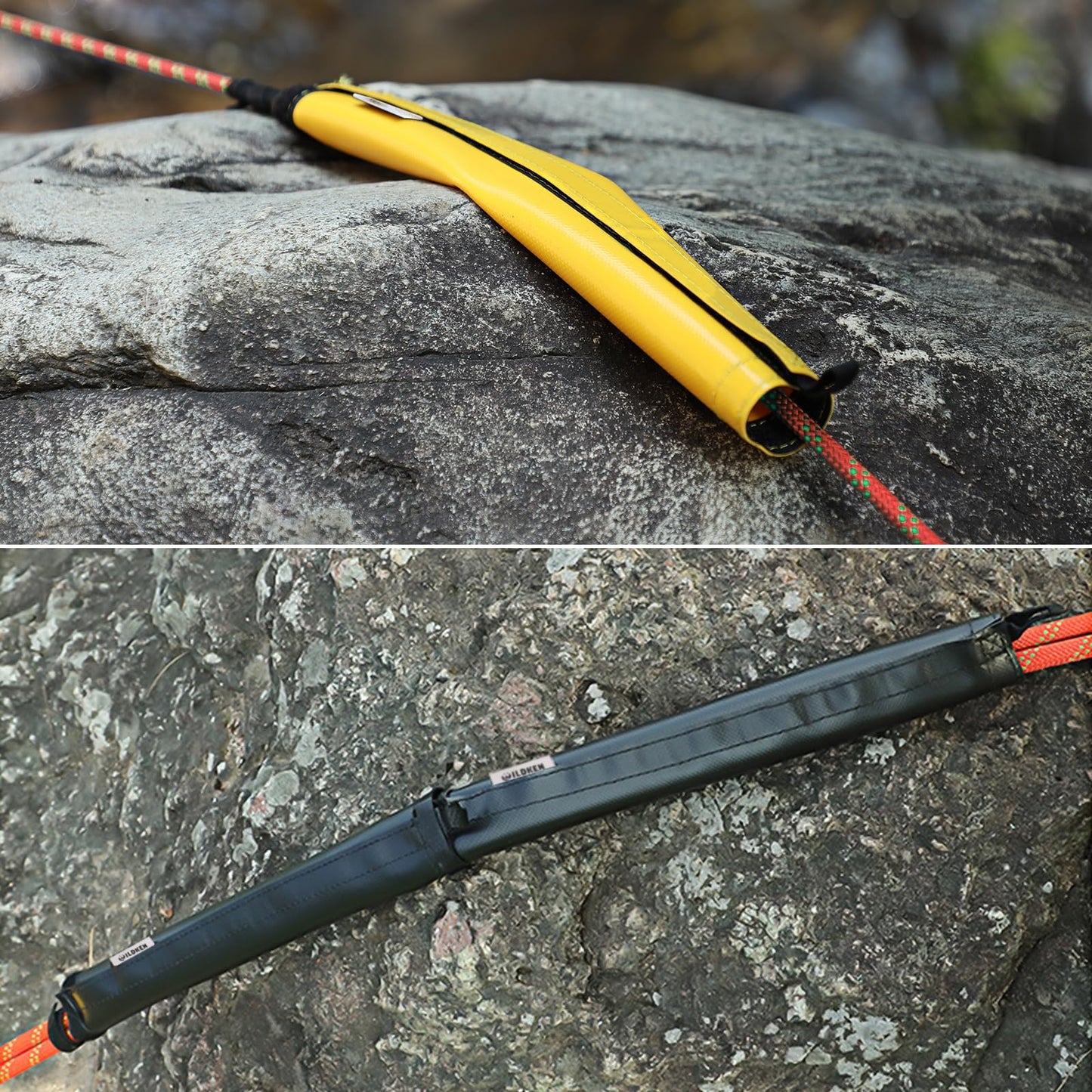 WILDKEN Rope Protector Rock Climbing Arborist Rope Protector Sleeve Rappelling Abseiling Equipment (Yellow)