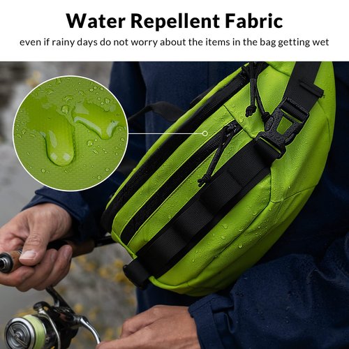 THKFISH Fishing Waist Pack,Fishing Tackle Bag Fanny Pack Waterproof Waist Bag for Women & Men Portable Fishing Sling Bag Outdoor Fly Fishing Bag
