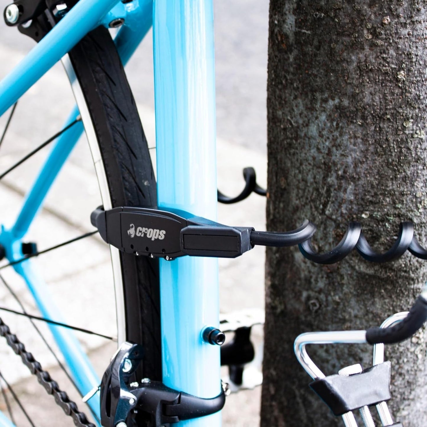 K3-BIRO Bike Lock Cable with 4mm Double Wire 4ft Black, Anti-Theft 3-Digit Resettable Combination Cable Lock with Under-Saddle Mounting Bracket