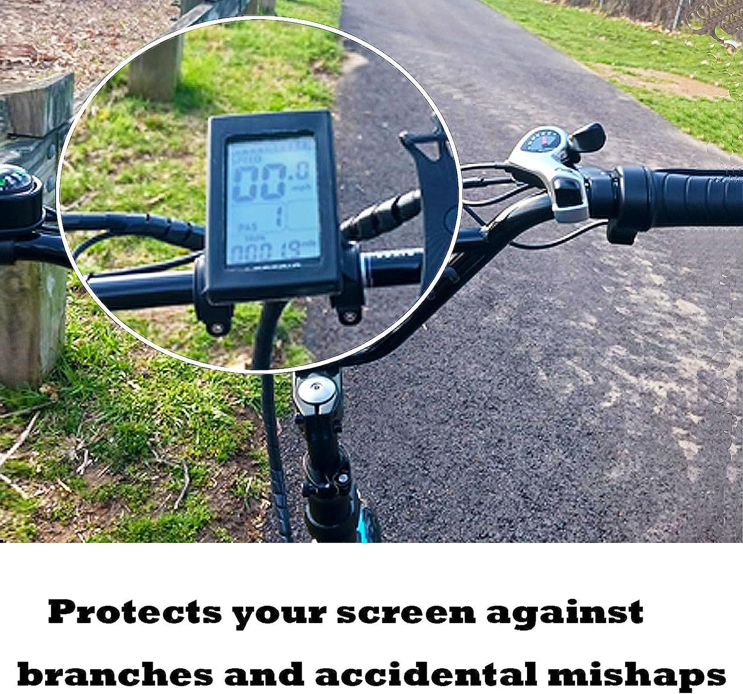 JILINWEI 2Pcs Black Protective Edge Guard for M5 Lectric XP, Soft Protective Cover Bike Display Cover