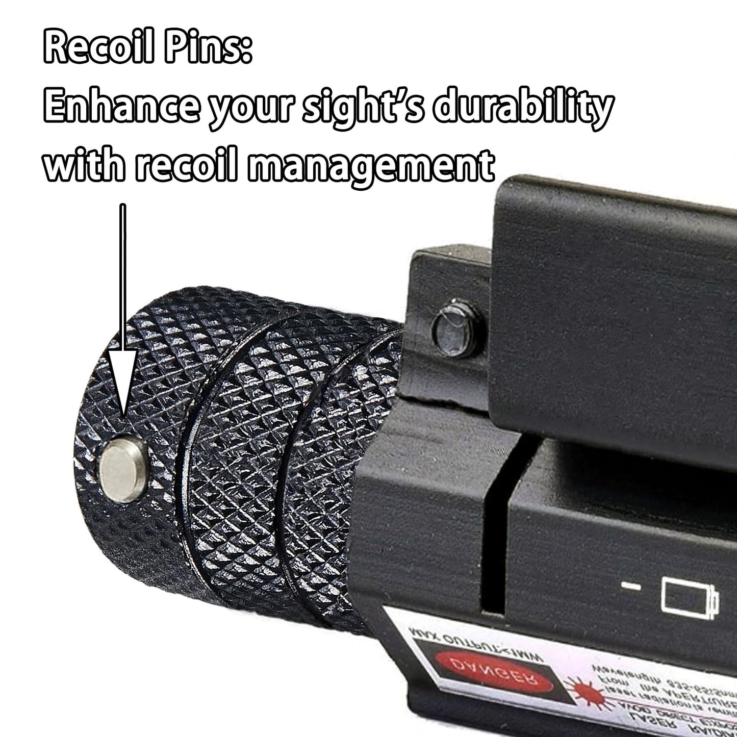 KASENTE Red Laser Beam Sight with 21mm Picatinny Weaver Rail Mount for Airsoft Gun Pistol Rifle, Black