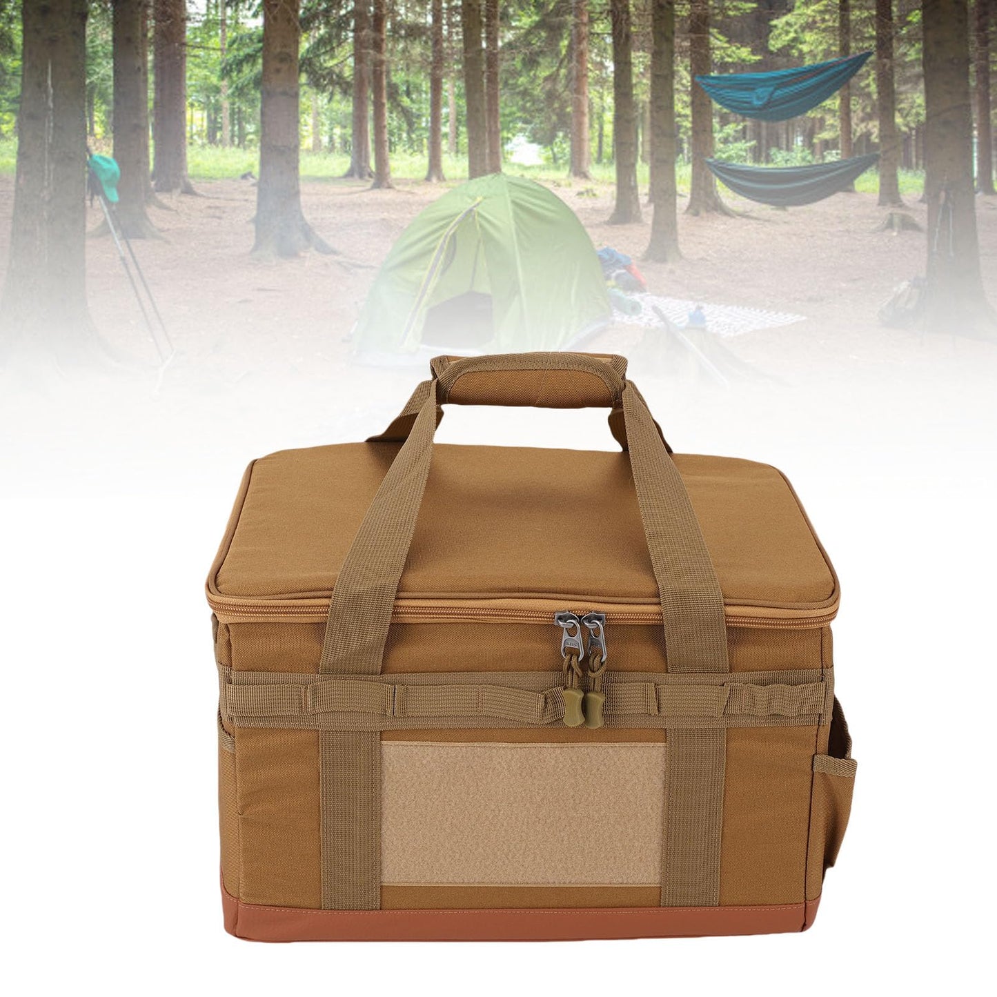 Fockety Camping Storage Bag, Large Capacity 30L BBQ and Picnic Bag Organizer with Handles, Hard Design Trunk Organizer Multipurpose Tactical Bags