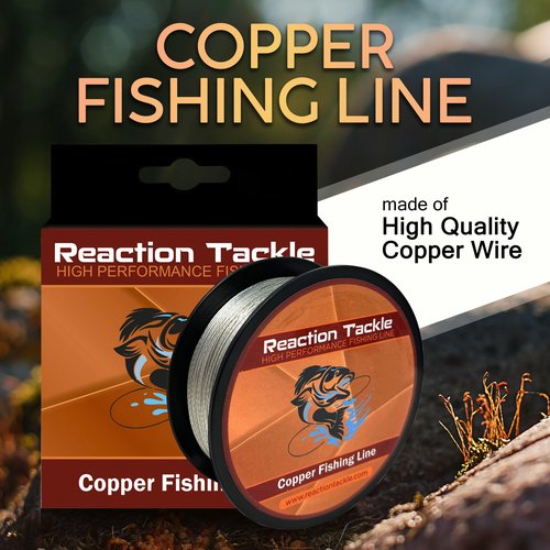 Reaction Tackle Copper Trolling Wire - Copper Fishing Line - Corrosion Resistant Tin Coated Copper Super Smooth and Thin Diameter to Reach Deeper Depths 45LB / 300 Foot