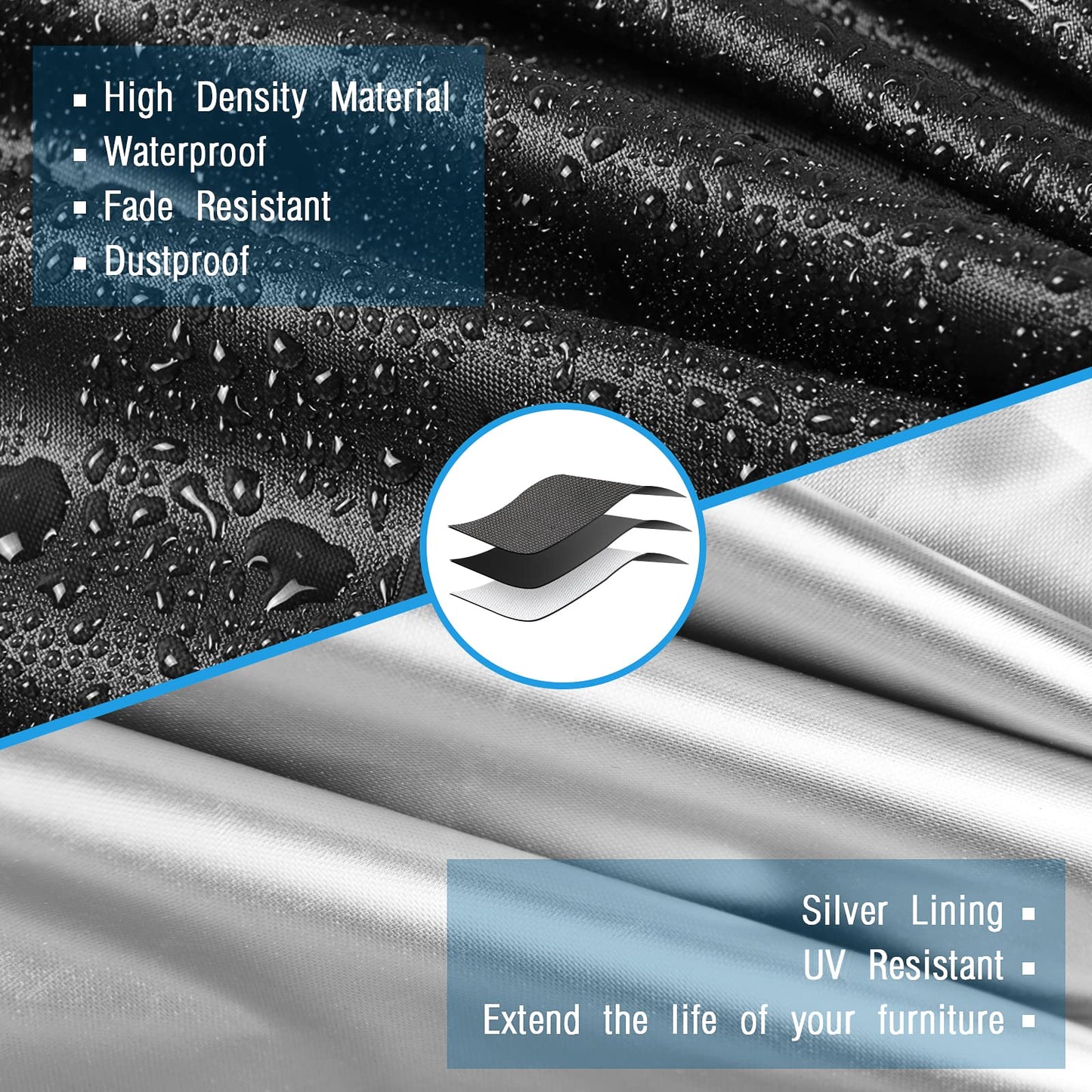 Kingling Elliptical Cover, Elliptical Exercise Machine Cover for Home Use Elliptical Trainer Waterproof & Dustproof Protective Covers - 81''L x 33''W x 72'' H