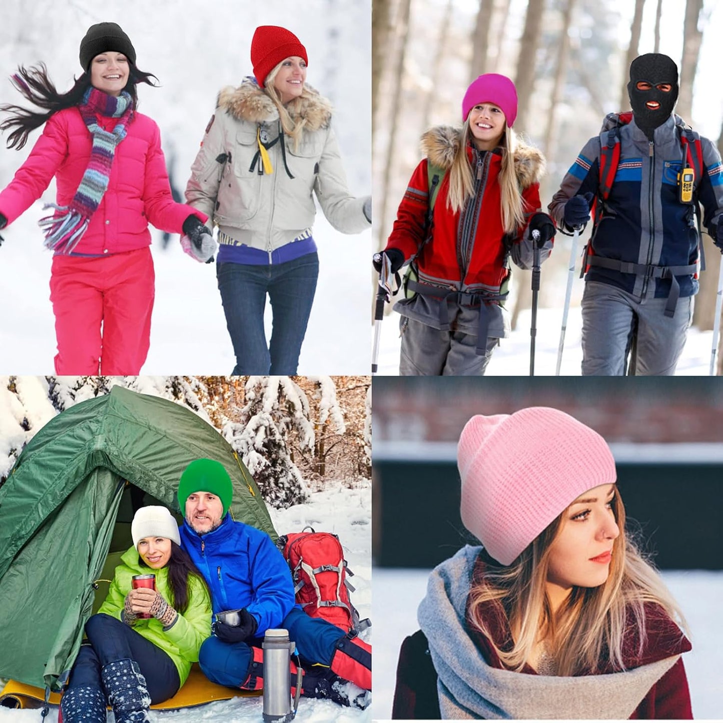 3-Hole Knitted Full Face Ski Mask | Winter Balaclava for Outdoor Sports