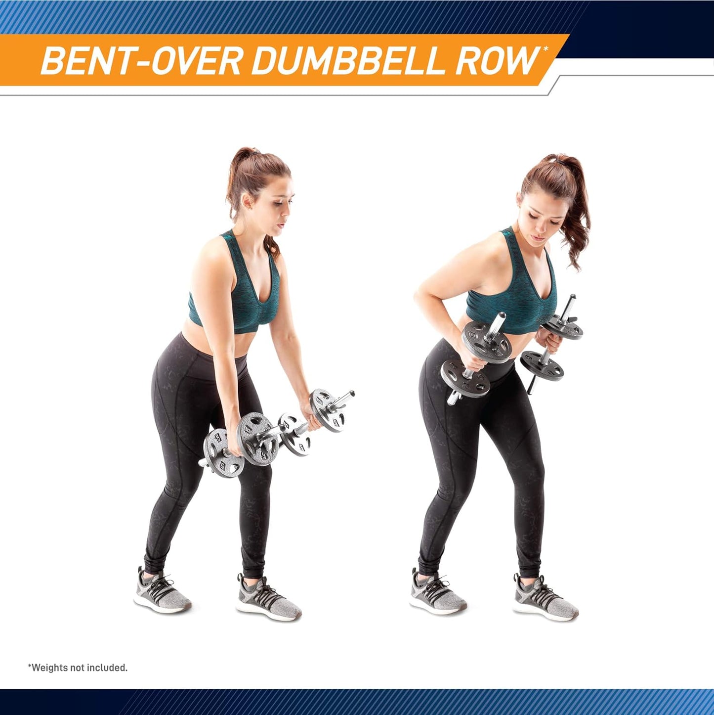 Marcy Hollow Curl Bar and Dumbbell Handle Set with Spring Collars