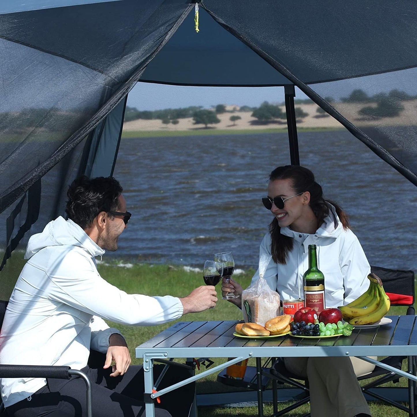 KingCamp Aluminum Folding Camp Table - Lightweight, Portable, Roll Up for Outdoor Camping, Picnic, Barbecue