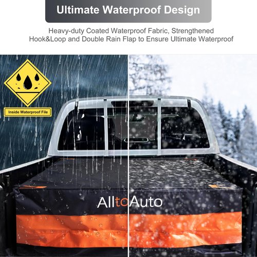 Truck Bed Cargo Bag Plus, 35 Cubic Feet (58''x48''x22''), Foldable, 100% Waterproof Heavy Duty PVC, Fits Any Truck with 4 Stretch Cord, Simple and Convenient for Installation