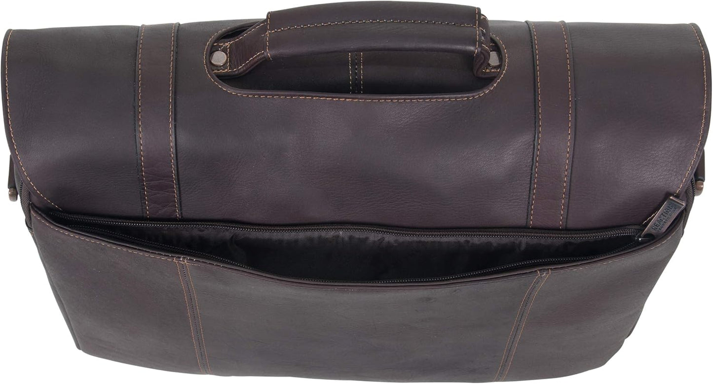 Kenneth Cole REACTION Show Business 16" Colombian Leather Business Laptop Portfolio Messenger Bag