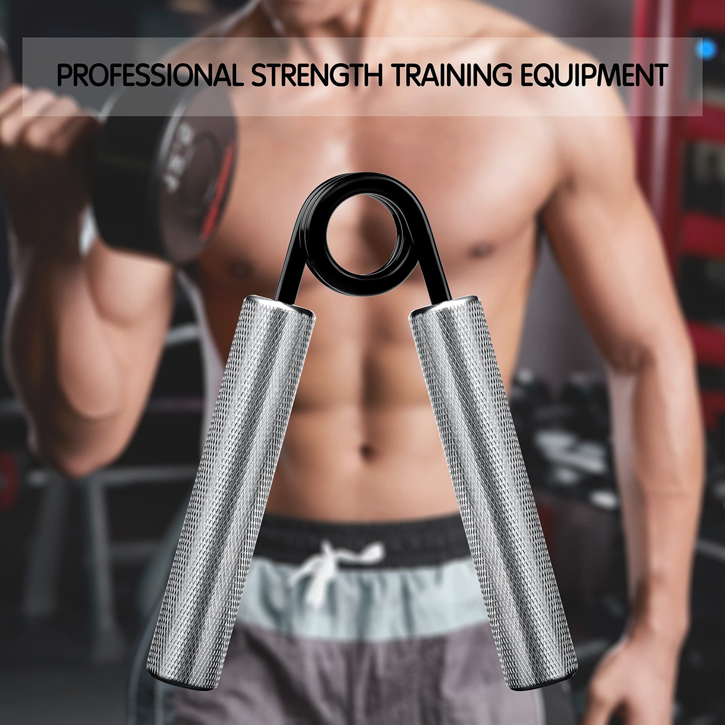 Xzyppci Metal Grip Strength Trainer 6pack,50-300LB Hand Gripper kit,Non-Slip Heavy-Duty Wrist Forearm Strengthener,Hand Grip Strengthener