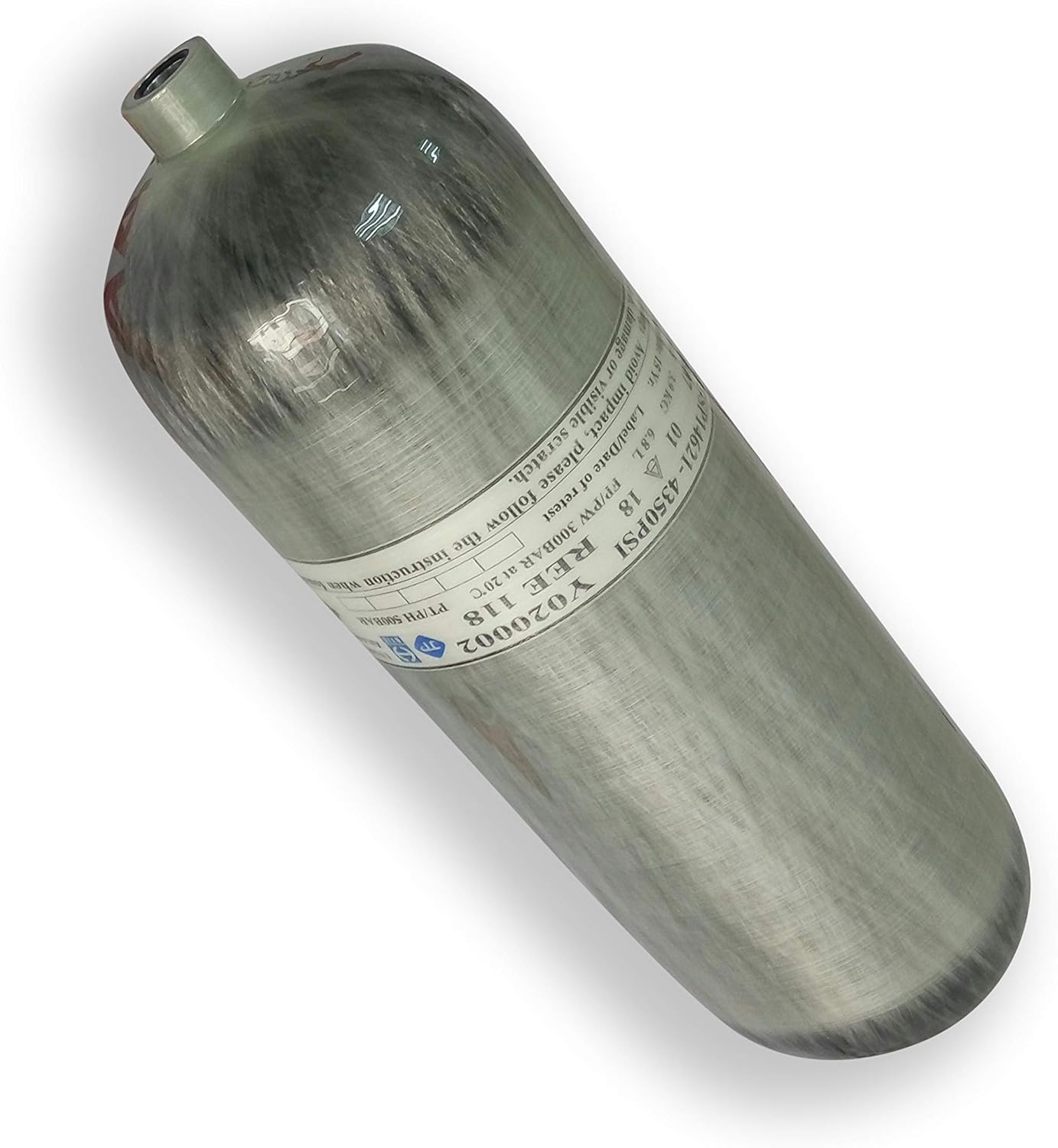 Acecare 6.8L dot Carbon Fiber Tank 416 Cu.in. 4500 psi PCP Air Tank 72 cu ft Scuba Tank for Air Rifle Paintball Diving M18 X 1.5