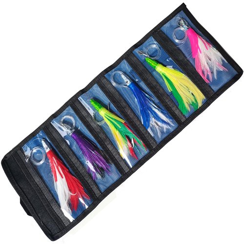KMUCUTIE Set of 6 pcs 7 inch trolling Lure Marlin Tuna Dolphin Shark Big Game deep sea Fishing Lures Included Mesh Bag (7 INCH)