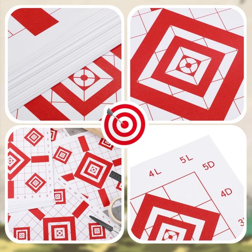 Fainne Shooting Range Paper Targets 12 x 12 Inch Sight Target Paper Bulk for Hunting Accessories Indoor Outdoor Gun Pistol Rifle Shooting Practice(Square)