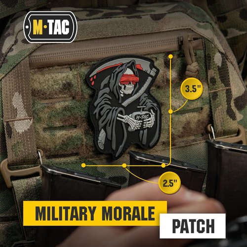 M-Tac Morale Patches 3D PVC - Tactical Patches for Vest, Backpacks, Hats Us Army Skull Patch -Tactical Patch Military Hook Fasteners FPV Operator (Black)