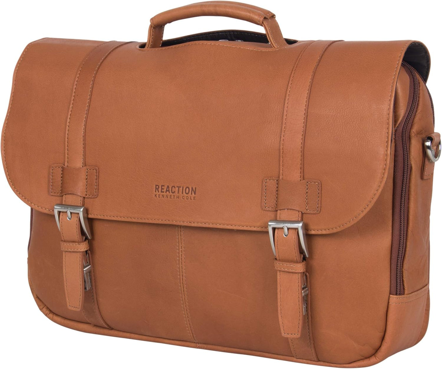 Kenneth Cole REACTION Show Business 16" Colombian Leather Business Laptop Portfolio Messenger Bag