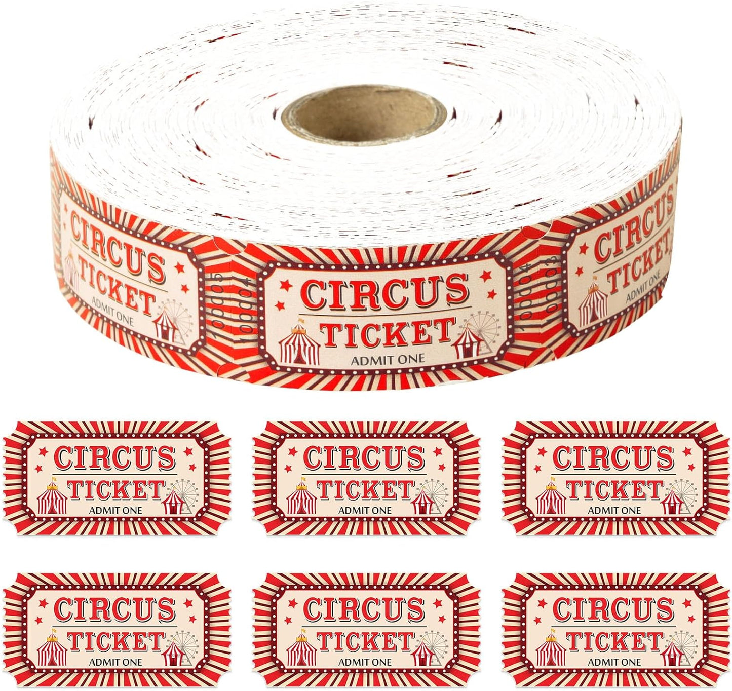 1000 Pcs Drink Ticket Single Raffle Tickets Roll Cocktail Design Free Drink Ticket for Events Wedding Work Formal Parties Leisure Class Reward