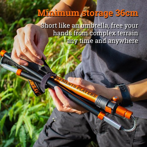 Ultralight & Strong Aviation 7075 Aluminum Trekking Poles (2pcs) - 3-Section Telescopic Shickproof Hiking Sticks with EVA Quick Dry Grips & Fast FlickLock Hiking Poles - All Terrain Use