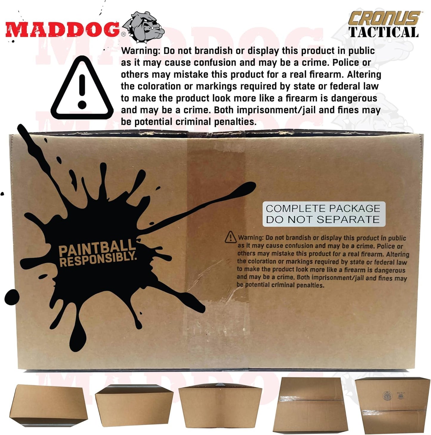 Maddog Tippmann Cronus Tactical Protective Paintball Gun Marker Starter Package