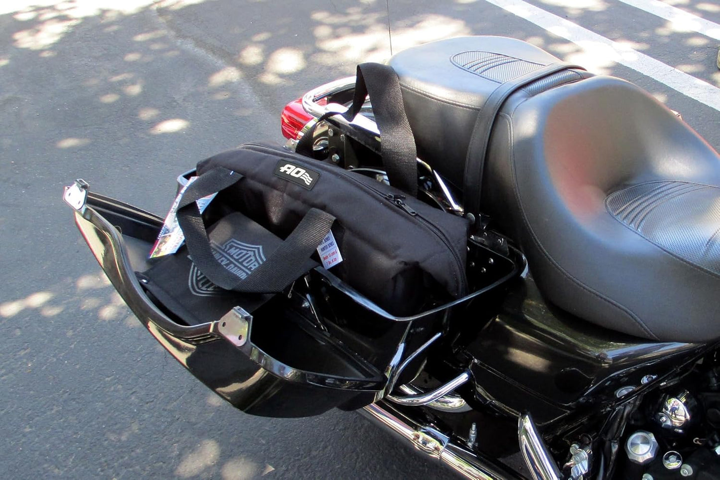 AO Coolers Motorcycle Saddle Bag Soft Coolers, 15-Can Capacity, Black