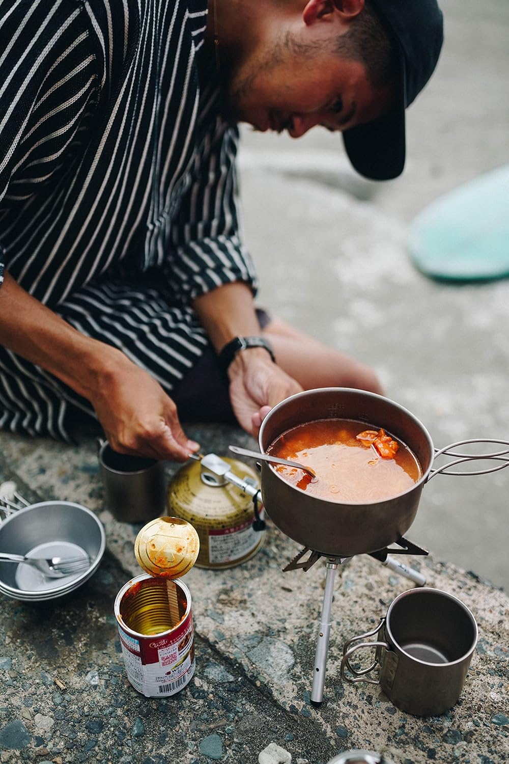 Snow Peak Multi Compact Cook Set, Japanese Titanium, Ultralight and Compact for Camping and Backpacking, Made in Japan, Lifetime Product Guarantee